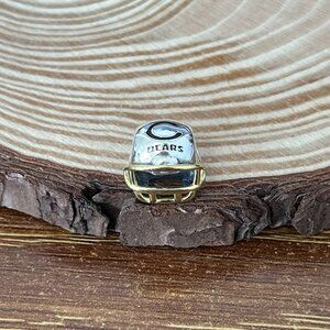 Pandora Football Chicago Bears Sports Helmet Bead Charm S925 Silver Jewelry